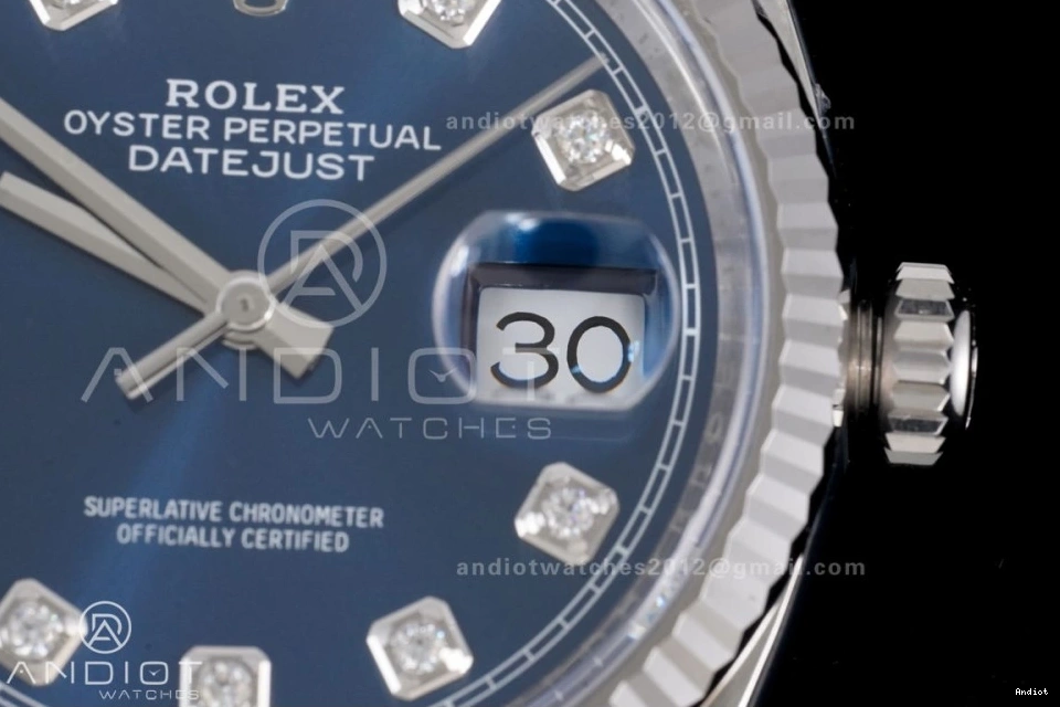 Steel SH Jubilee 555 1:1 ComfortFit Blue Edition on DateJust Bracelet Clean 36 Best 126234 Diamonds Dial 904L 0807